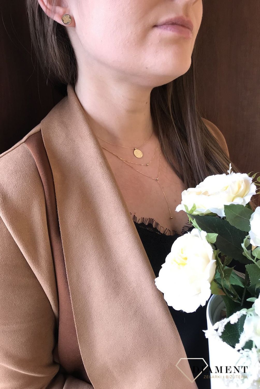 Złote kolczyki Dall`acqua ROMA koniczynki.jpg